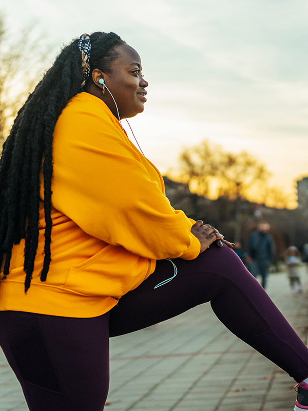 Female Woman Stretching Outdoors